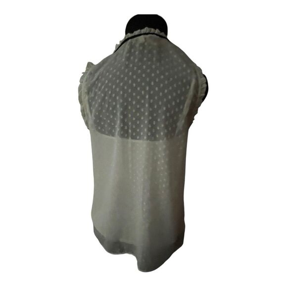 DANIEL RAINN Stitch Fix White Blouse SM Sheer Boho Ditzy Fairy Cottage Beachy - Picture 8 of 12